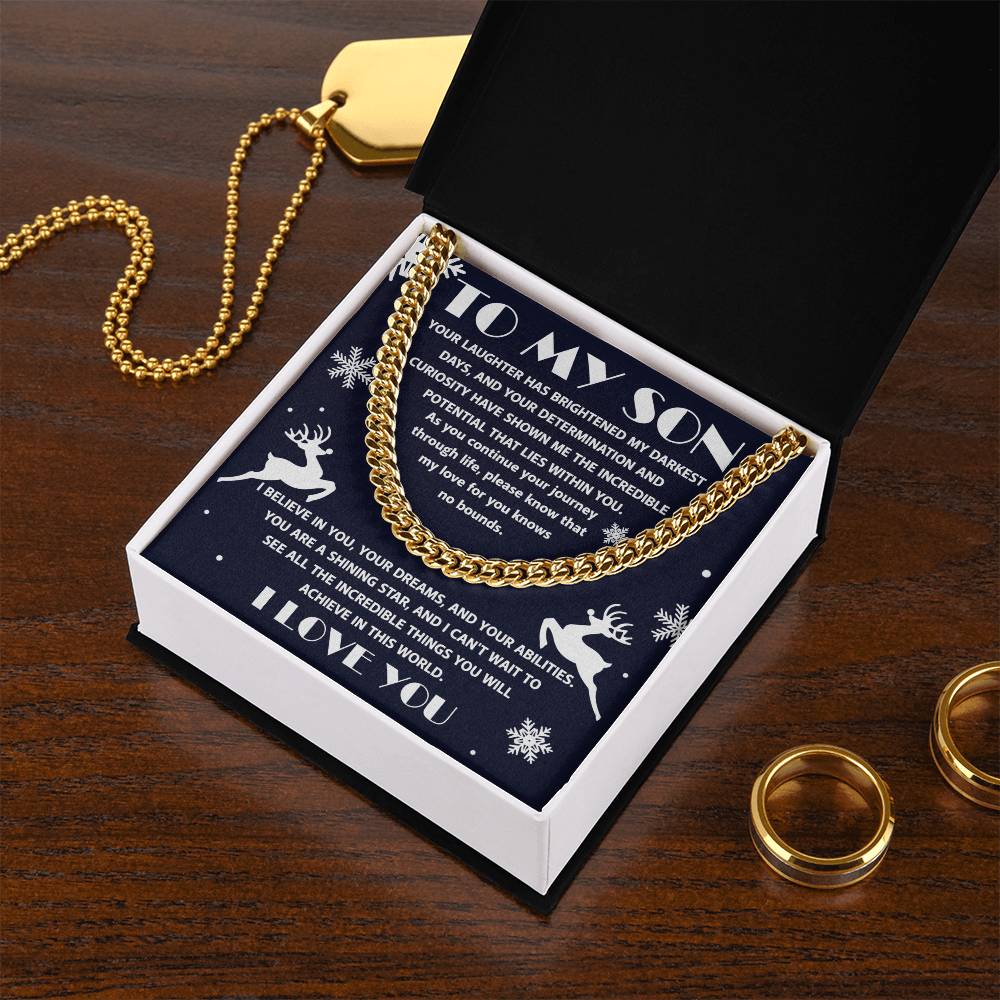 To My Son - I Believe In You - Cuban Link Chain