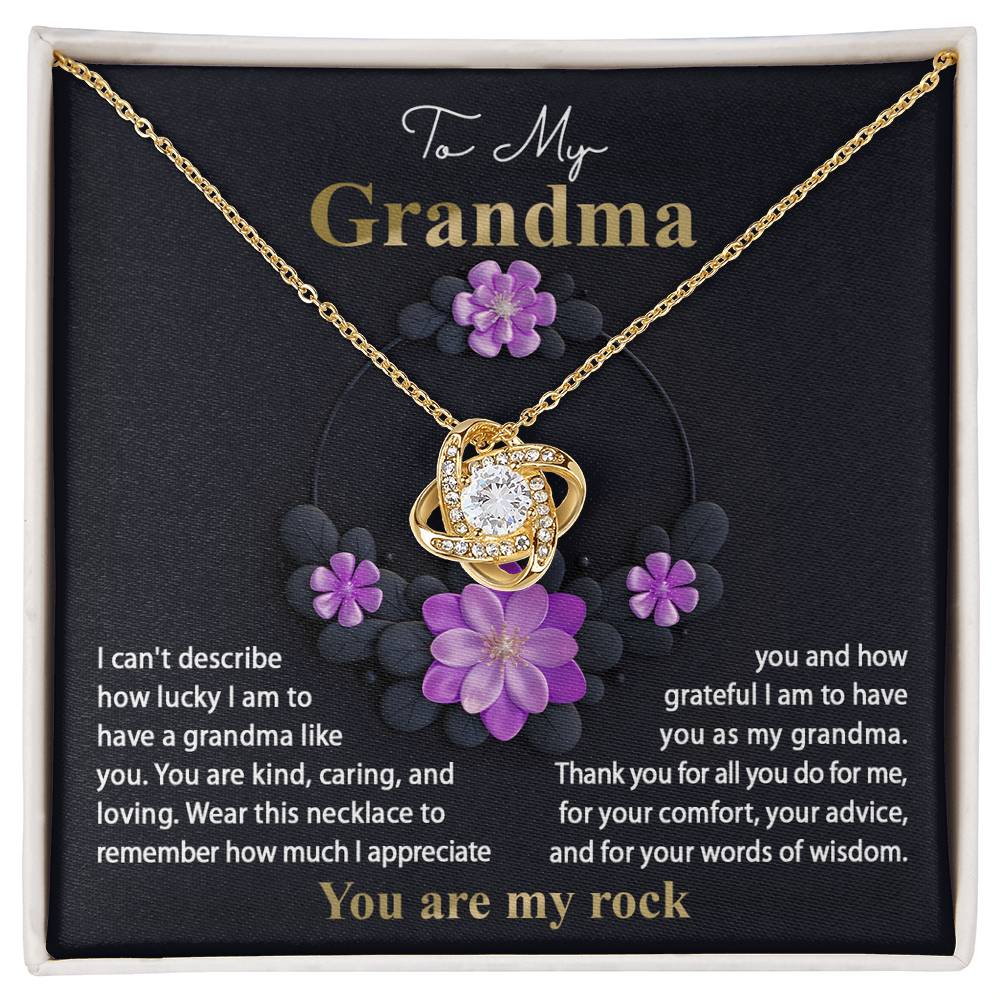 Grandma Love Knot Necklace - Words Of Wisdom