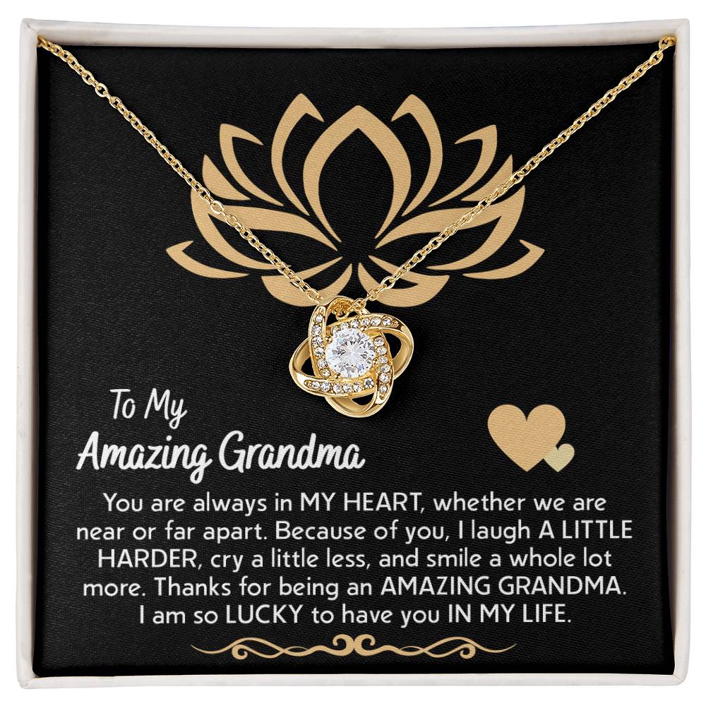 Grandma Love Knot Necklace - In My Heart