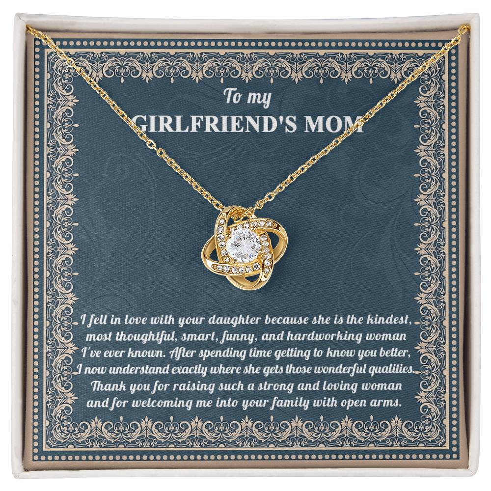 Girlfriend's Mom Love Knot Necklace - Open Arms