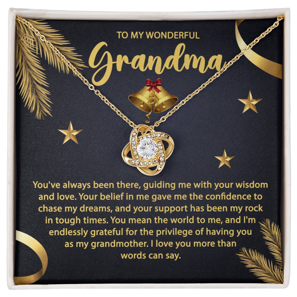 Grandma Love Knot Necklace - Mean The World