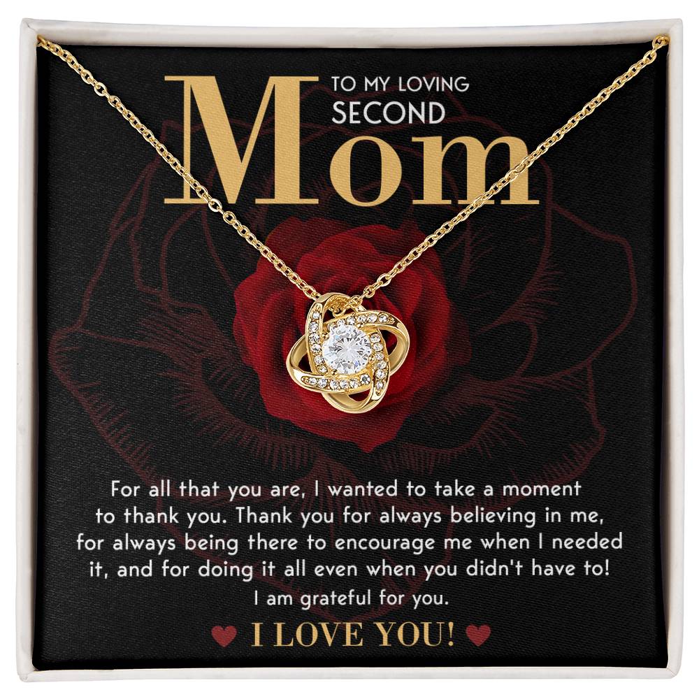 Second Mom Love Knot Necklace - Grateful For You