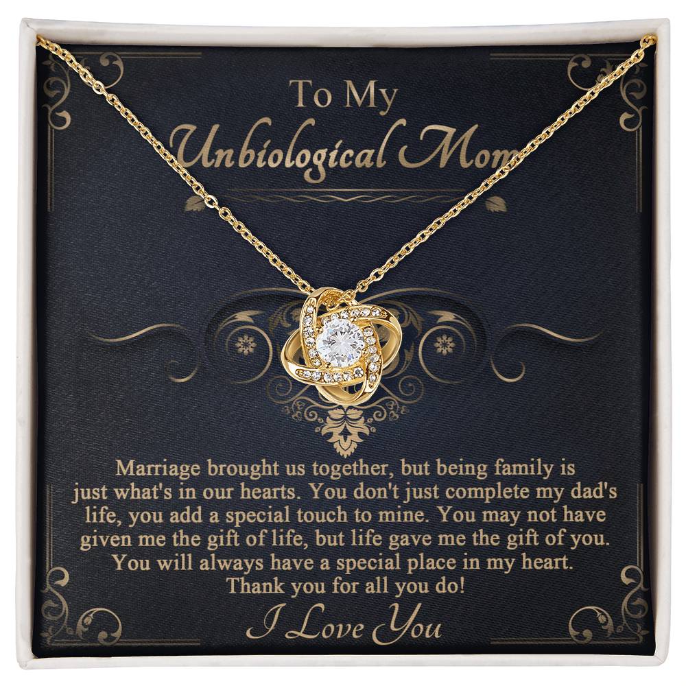 Unbiological Mom Love Knot Necklace - In Our Hearts