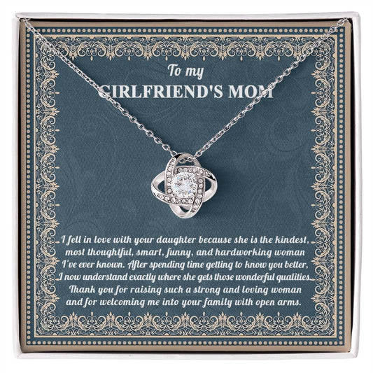 Girlfriend's Mom Love Knot Necklace - Open Arms