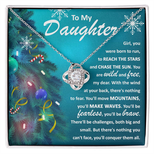 Daughter Love Knot Necklace - Born to Run