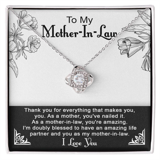 Mother in Law Love Knot Necklace - You're Amazing
