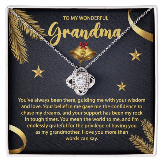 Grandma Love Knot Necklace - Mean The World