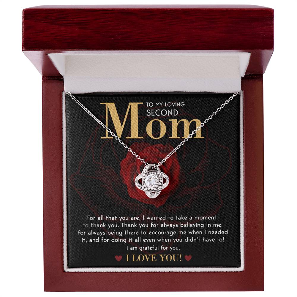 Second Mom Love Knot Necklace - Grateful For You