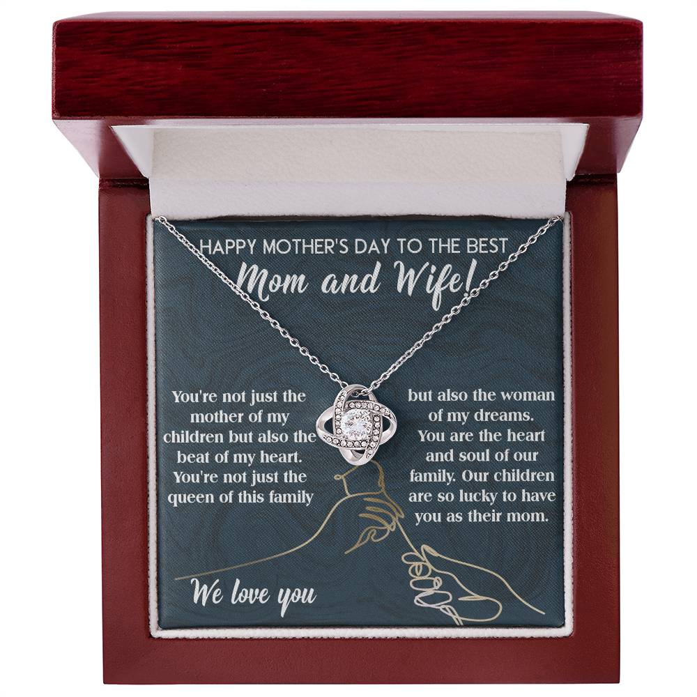 Happy Mother's Day Love Knot Necklace - Mom & Wife