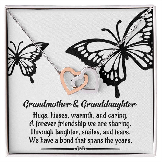 Grandma & Granddaughter Interlocking Hearts - A Bond