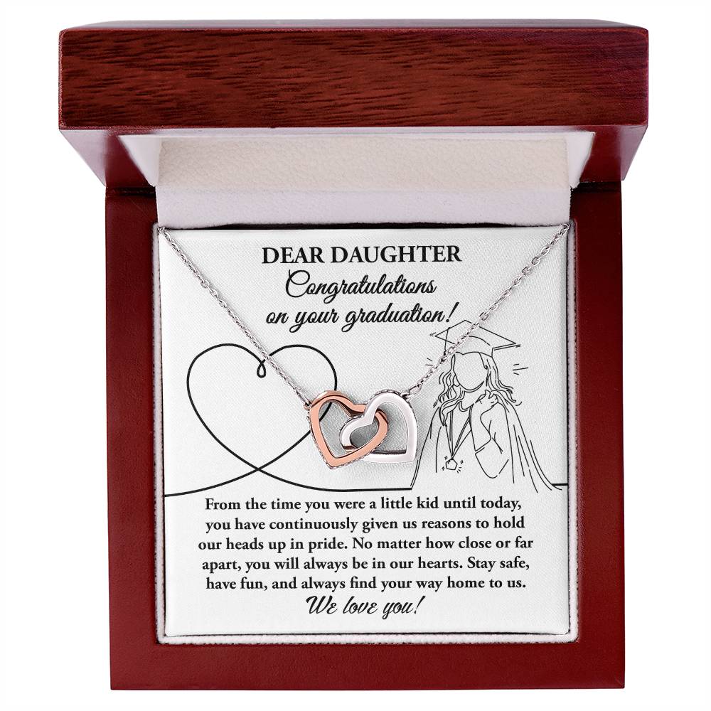 Daughter Interlocking Hearts - Your Graduation