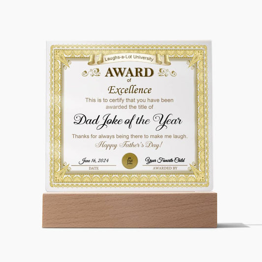 Dad Acrylic Plaque - Award of Excellence