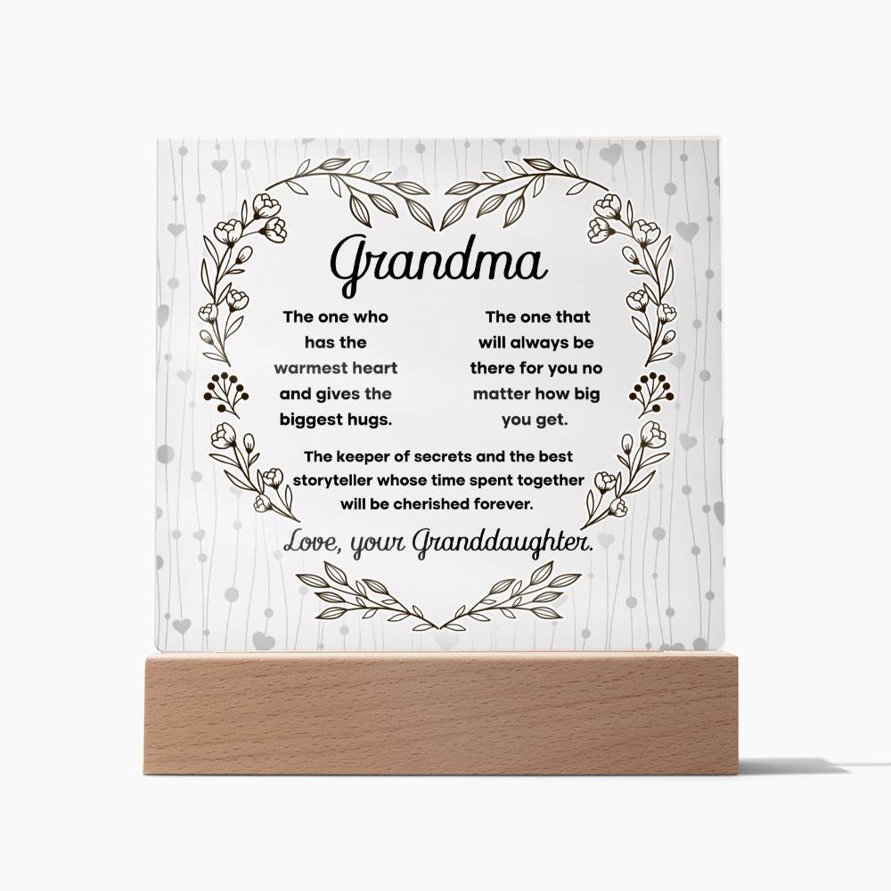 Grandma Cherished Forever - Acrylic Square Plaque