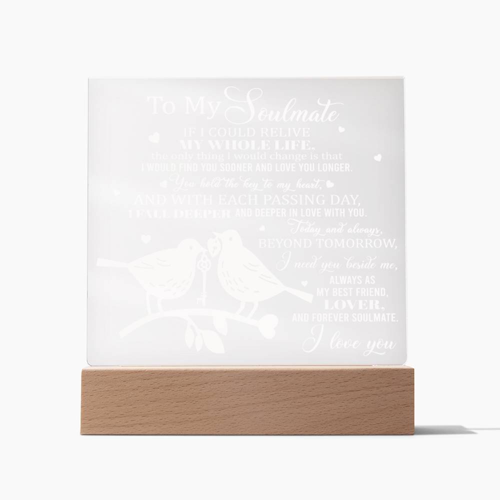 Soulmate Acrylic Plaque - Hold The Key