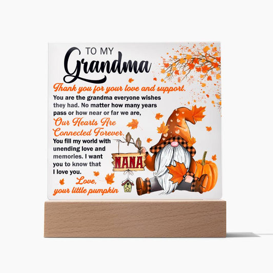To My Grandma - Love And Support - Acrylic Square Plaque