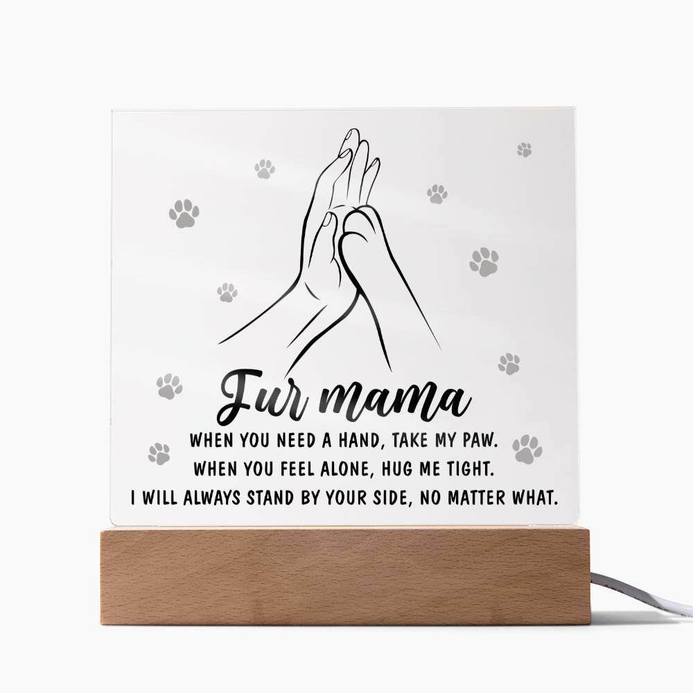 Fur Mama Acrylic Plaque - Take My Paw