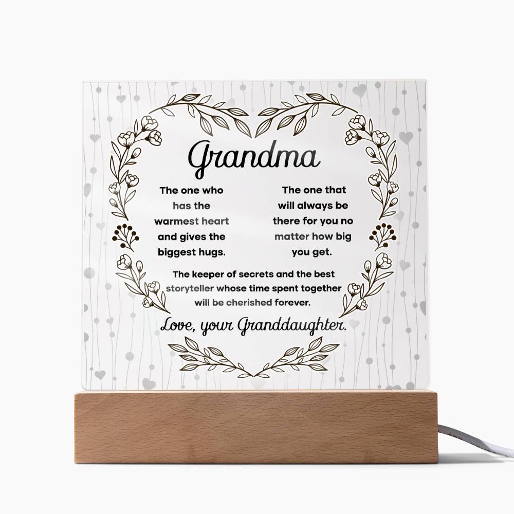 Grandma Cherished Forever - Acrylic Square Plaque