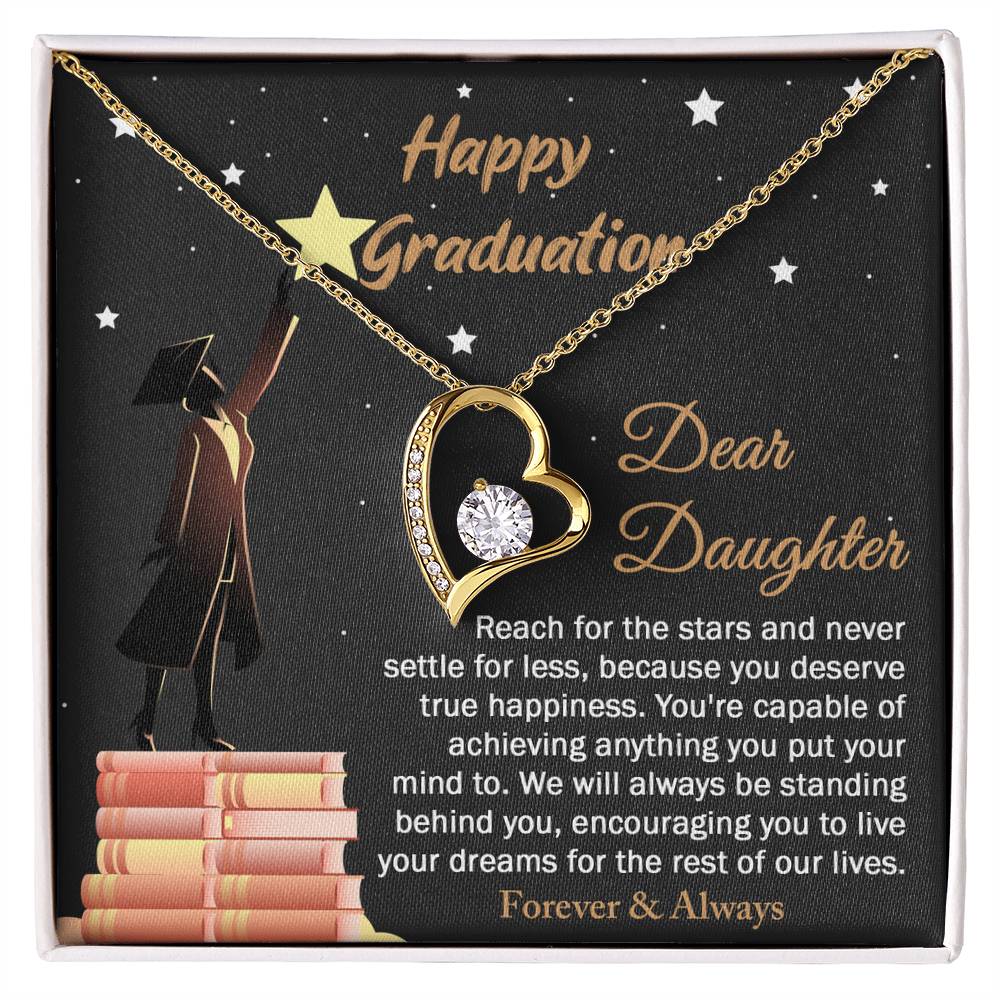 Daughter Love Necklace - Happy Graduation