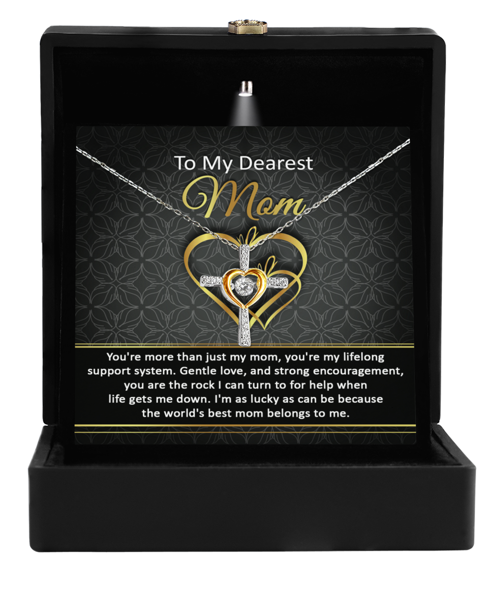 Dearest Mom Cross Necklace - Belongs To Me