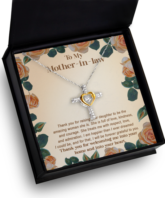 Mother in Law Cross Necklace - Grateful To You