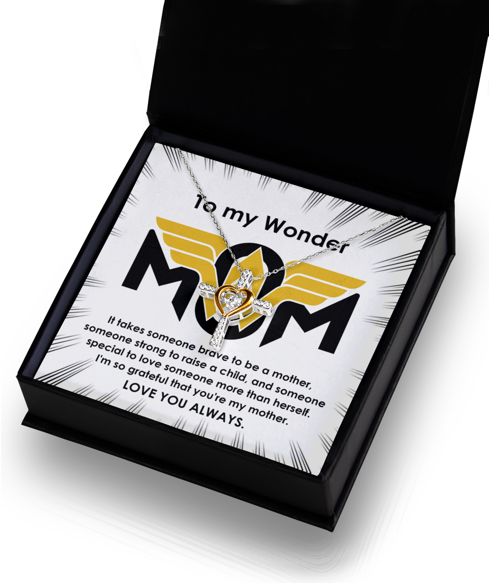 Wonder Mom Cross Necklace - More Than Herself