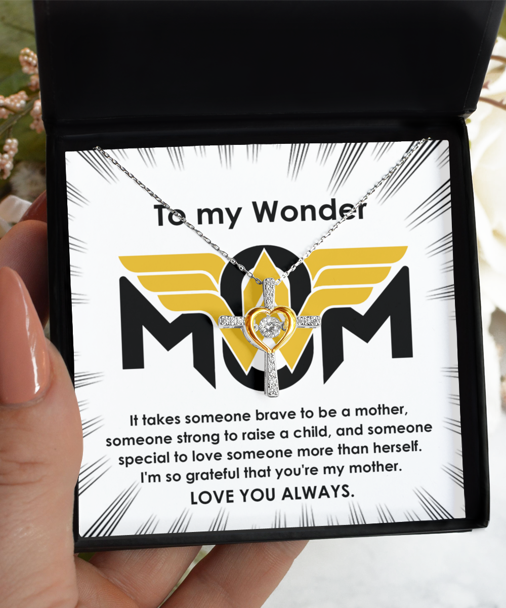 Wonder Mom Cross Necklace - More Than Herself