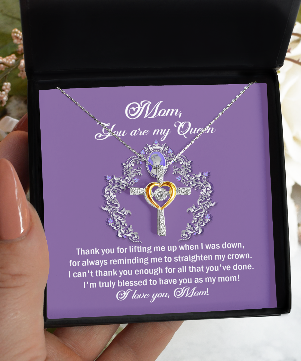 Mom Cross Necklace - Belongs To Me