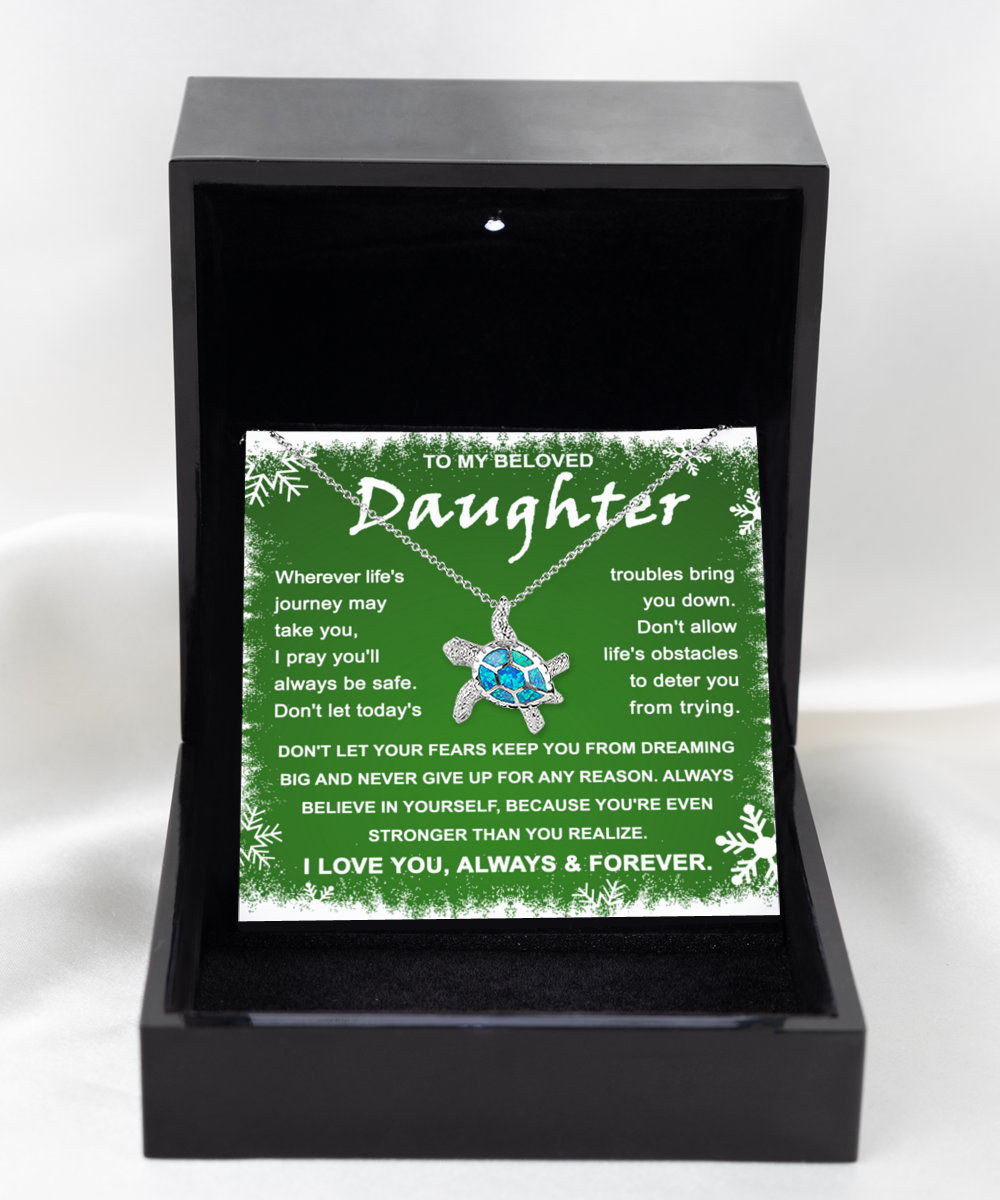 Daughter Turtle Necklace - Dreaming Big