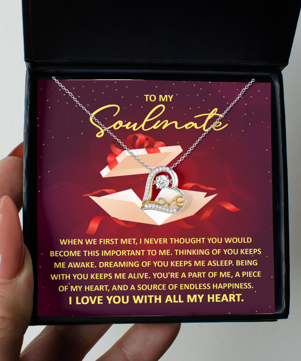 Soulmate Heart Necklace - Thinking Of You