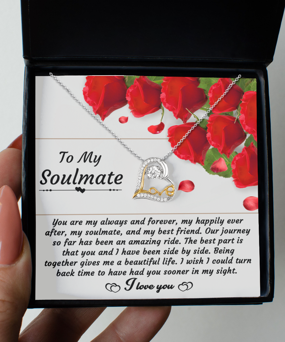 Soulmate Heart Necklace - Side By Side