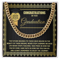 Load image into Gallery viewer, Happy Graduation Cuban Link Chain - The Future
