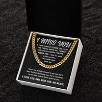 Load image into Gallery viewer, I Miss You - Cuban Link Chain - Single Flower
