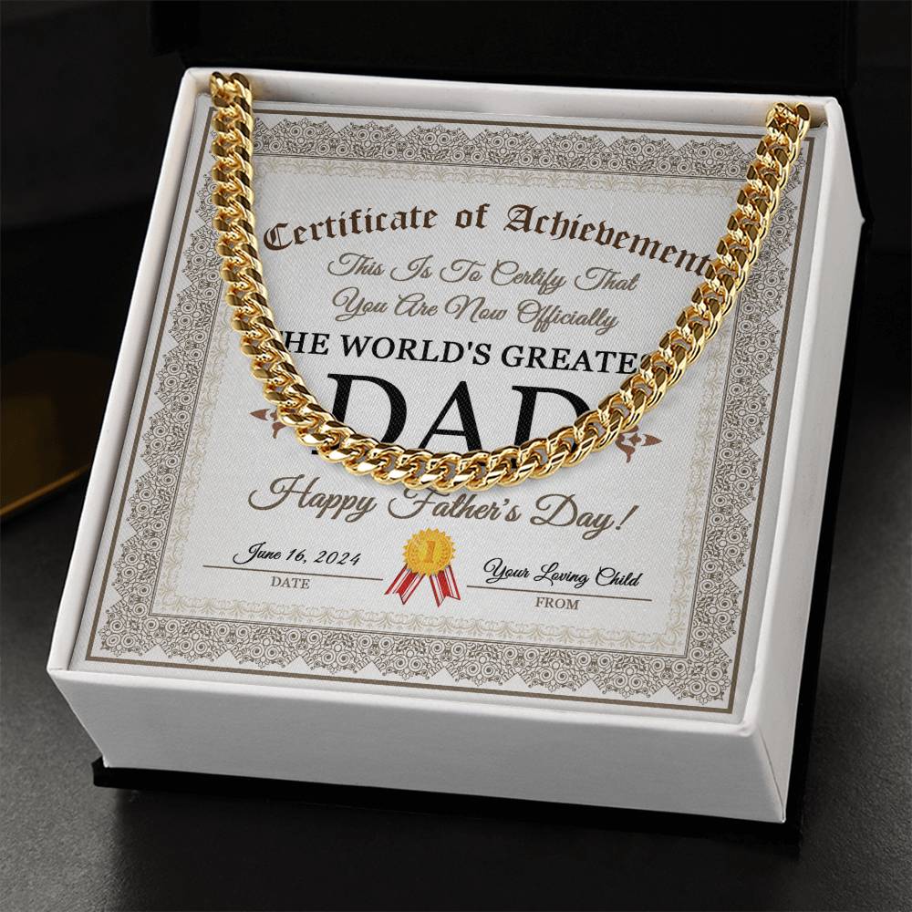Dad Cuban Link Chain - Father's Day