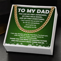Load image into Gallery viewer, Dad Cuban Link Chain - Superhero
