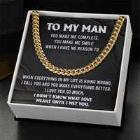 Load image into Gallery viewer, My Man Cuban Link Chain - Make Me Complete
