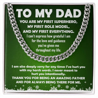 Dad Cuban Link Chain - Superhero