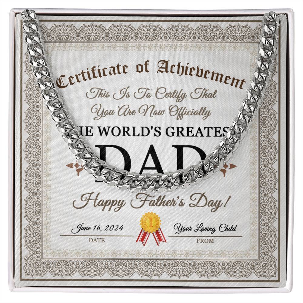 Dad Cuban Link Chain - Father's Day