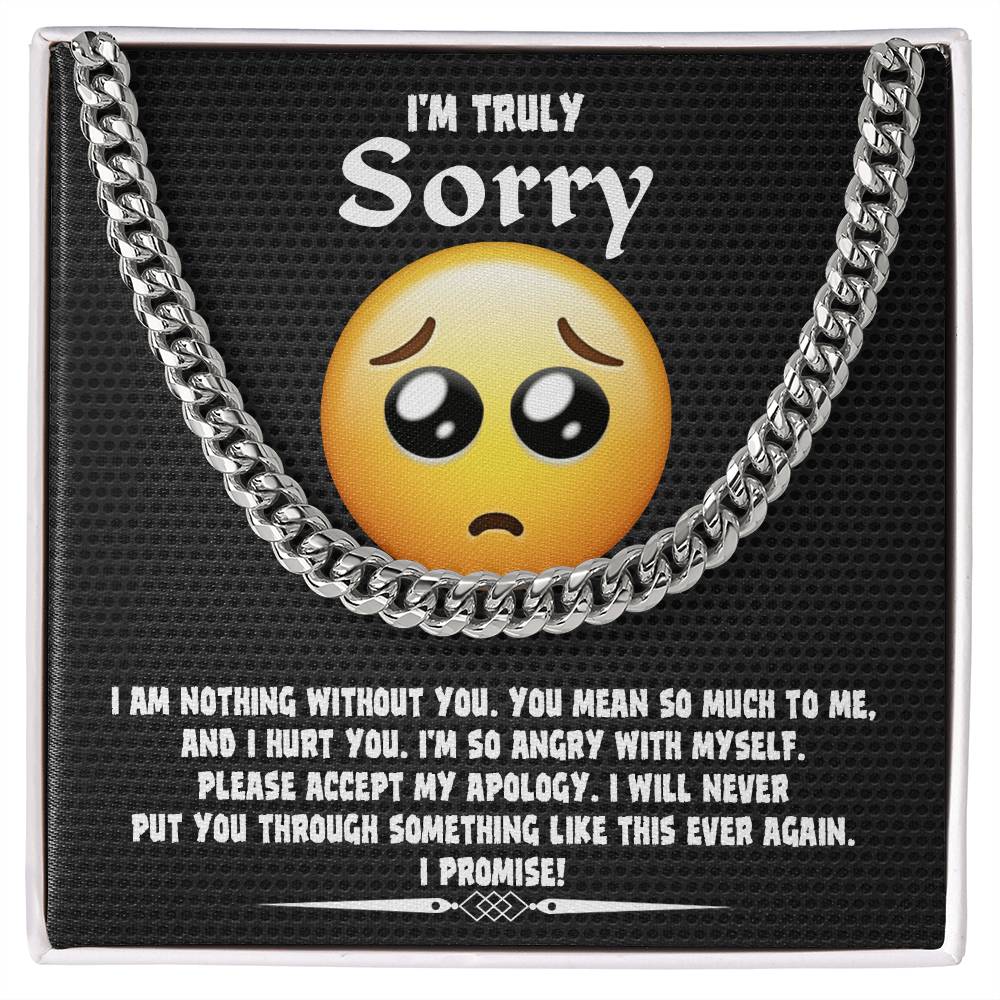 I'm Sorry Cuban Link Chain - Accept My Apology