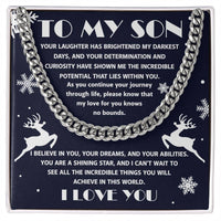 Load image into Gallery viewer, To My Son - I Believe In You - Cuban Link Chain
