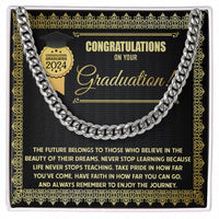Load image into Gallery viewer, Happy Graduation Cuban Link Chain - The Future
