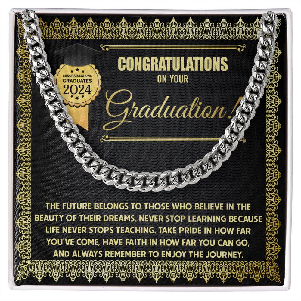 Happy Graduation Cuban Link Chain - The Future