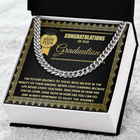 Load image into Gallery viewer, Happy Graduation Cuban Link Chain - The Future

