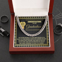 Load image into Gallery viewer, Happy Graduation Cuban Link Chain - The Future
