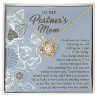 Load image into Gallery viewer, Partner&#39;s Mom Love Knot Necklace - Part of Family
