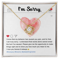 Load image into Gallery viewer, I&#39;m Sorry Love Knot Necklace - Cannot Erase
