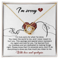 Load image into Gallery viewer, I&#39;m Sorry Love Knot Necklace - Mean The World
