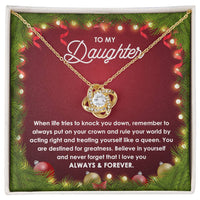 Load image into Gallery viewer, Daughter Love Knot Necklace - Rule Your World
