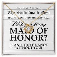 Load image into Gallery viewer, Bridesmaid Love Necklace - Tie The Knot
