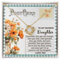 Load image into Gallery viewer, Daughter Love Knot Necklace - Smart Girl
