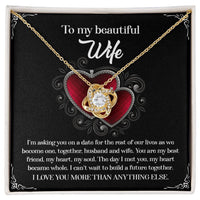 Load image into Gallery viewer, Wife Love Knot Necklace - Heart Became Whole
